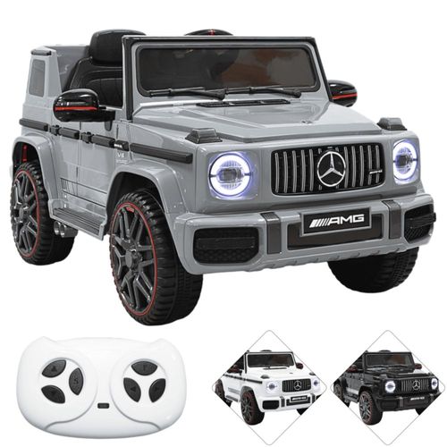 Camioneta Montable Eléctrica AMG Mercedes Benz G-63 para Niños 12V Bluetooth Apto a partir de 3 años Soporta Hasta 35 kg - Gris