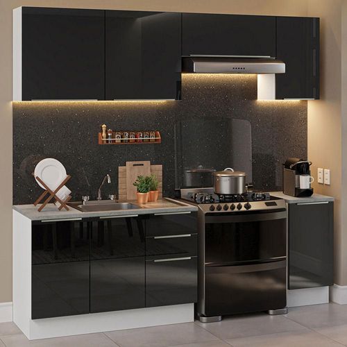 Cocina Integral Completa Madesa Luna Con Acessorios 240cm BN