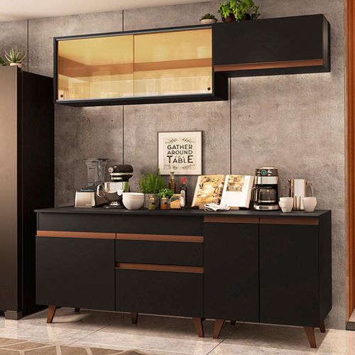 Cocina Integral Completa Modular Madesa Reims 190cm Negro 10