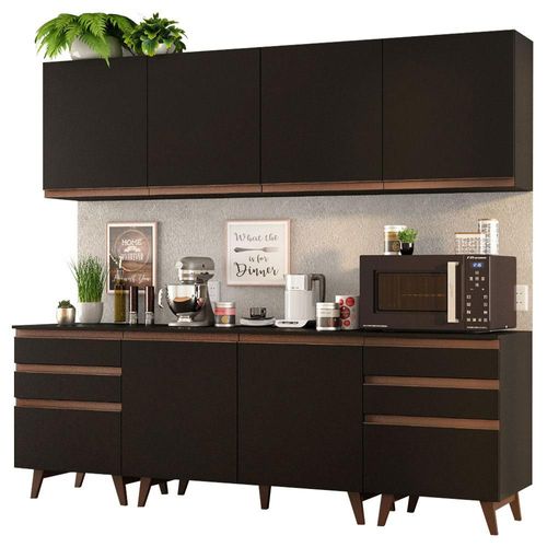 Cocina Integral Completa Modular Madesa Reims 240cm Negro 03