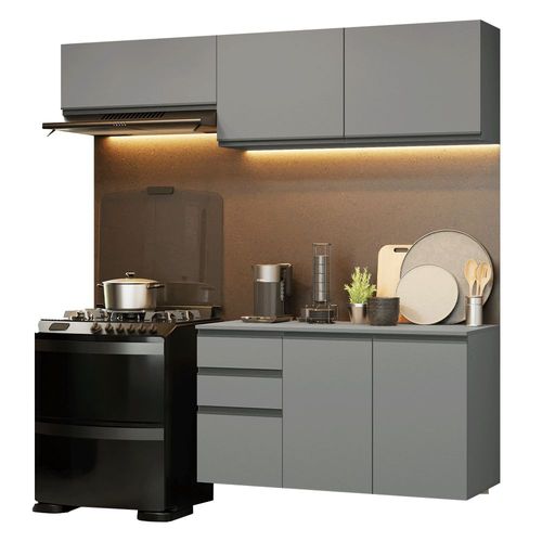 Cocina Integral Completa Modular Madesa Nice 200cm Gris 06