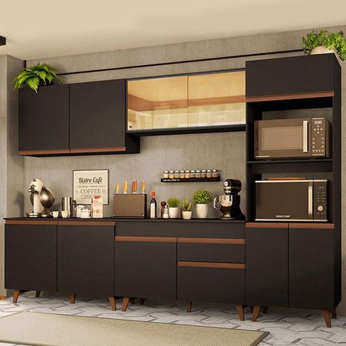 Cocina Integral Completa Modular Madesa Reims 310cm Negro 02