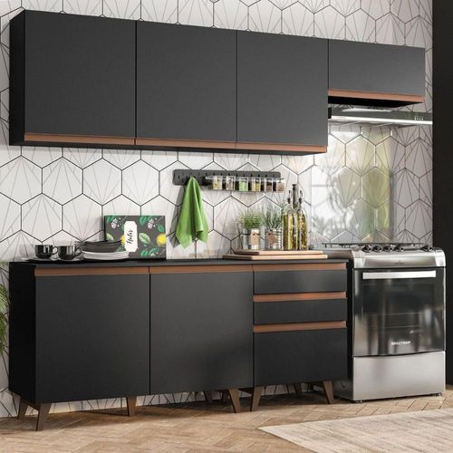 Cocina Integral Completa Modular Madesa Reims 250cm Negro 03