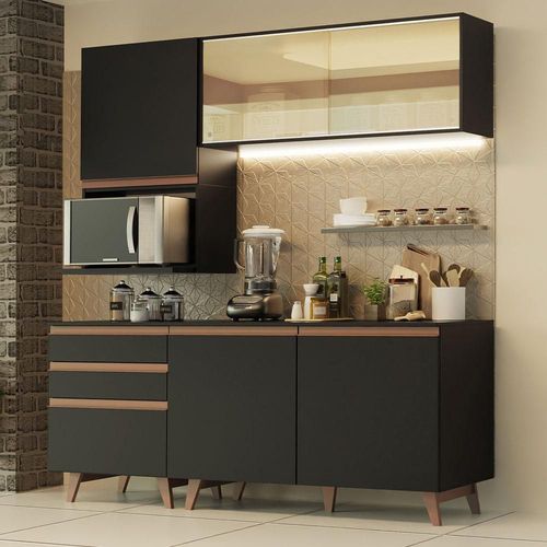 Cocina Integral Completa Modular Madesa Reims 180cm Negro 10