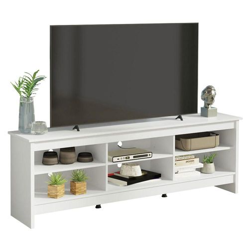 Mueble Mesa Para Tv Rack Madesa 6 Espacios Hasta 80 Marrón 02