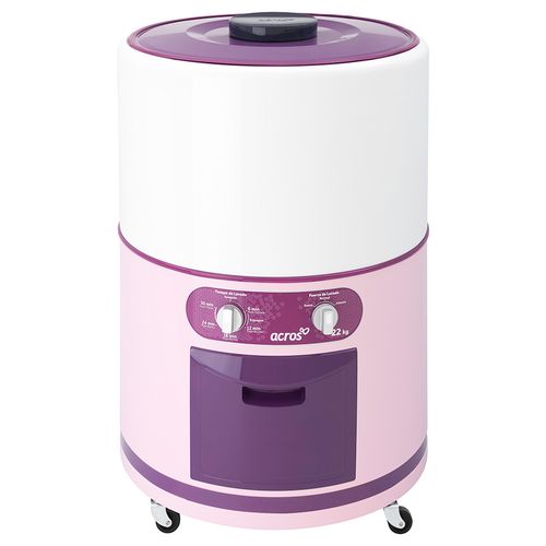 Lavadora Redonda Acros ALFC2253ER 22Kg Rosa con Blanco