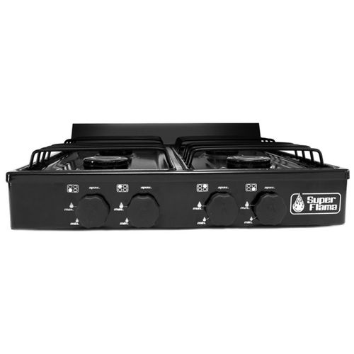 Parrilla de Mesa a Gas LP Super Flama 4Q-N Negra