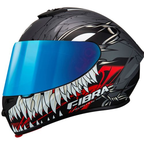 Casco Cerrado Fibra Giga Chroma Veneno Antrac Negro Extra Grande