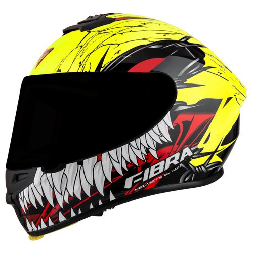 Casco Cerrado Fibra Giga Chroma Veneno Tinted Amarillo Grande