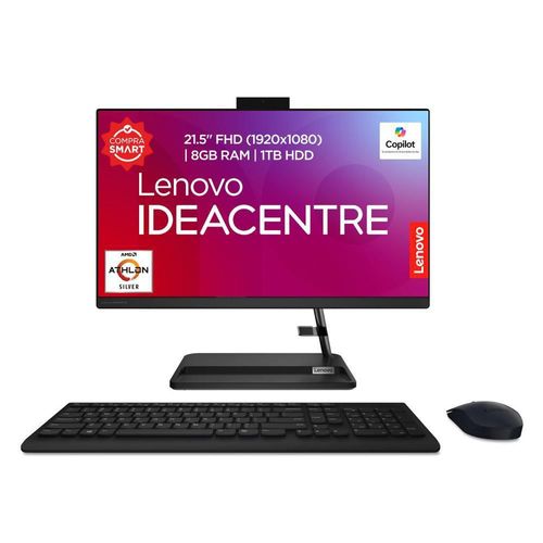 All in one Lenovo IdeaCentre 3 22ADA6, 21.5" FHD AMD Athlon Silver 8GB RAM 1TB HDD