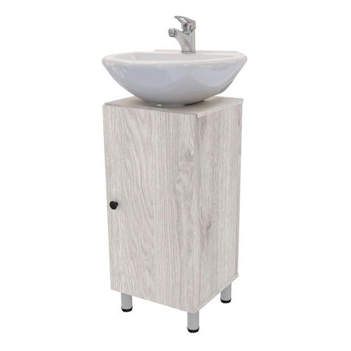 Gabinete de baño para lavabo dena maderkit ceniza c/p