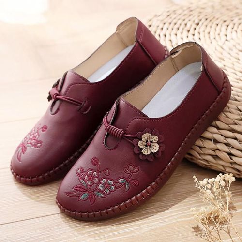 Flats Elegant 78806 Estilo Pekín Antiguo Rojo Para Mujer