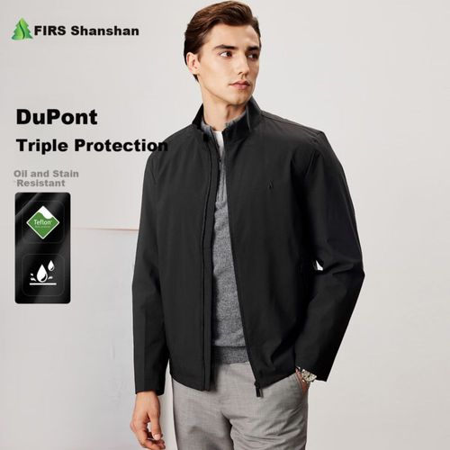 Chamarra FIRS Negra impermeable para hombre