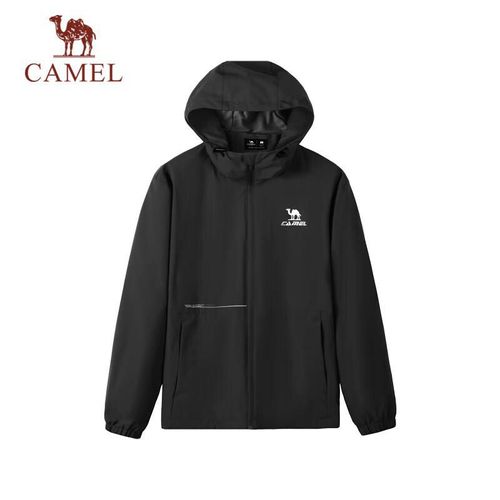 Chamarra Camel Negra ligera con forro polar para hombre