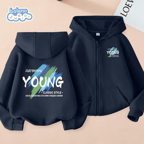 Chamarra Baleno Azul con gorro para niño