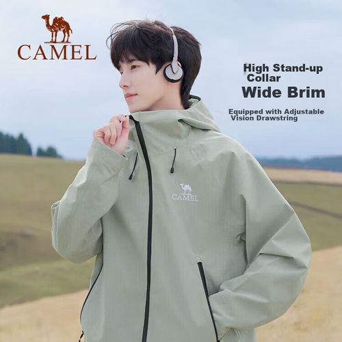Chamarra CAMEL Verde gris impermeable para montañismo unisex
