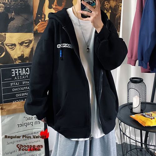 Chamarra Foss Phil negra holgada para hombre