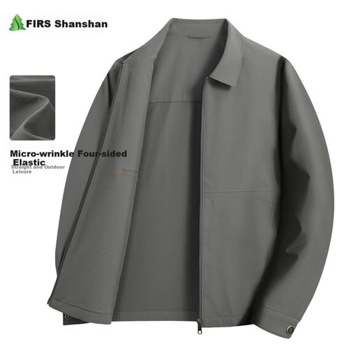 Chamarra FIRS Gris ligera elástica para hombre