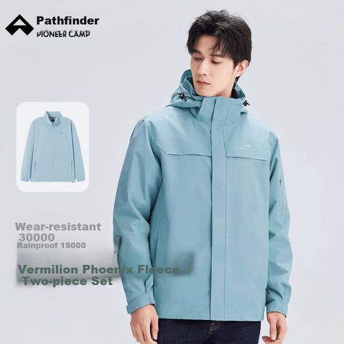 Chamarra Pioneer Camp Azul impermeable para hombre