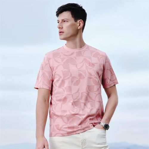 Playera Dancing Wolves Rosa Para Hombre