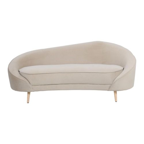 Ilios Innova | Sofá Querétaro Beige Diseño Curvo Moderno para Sala, Minimalista, 3 Plazas con Estructura de Madera y Tapicería, Estilo Contemporáneo