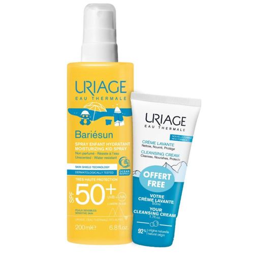 Uriage Kit-Fotoprotector Infantil Bariesun SPF50+ 200ml + Crema limpiadora 50ml.
