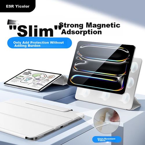 Funda Protectora ESR para iPad Pro M4 M5 11 pulgadas Blanca antimanchas magnética