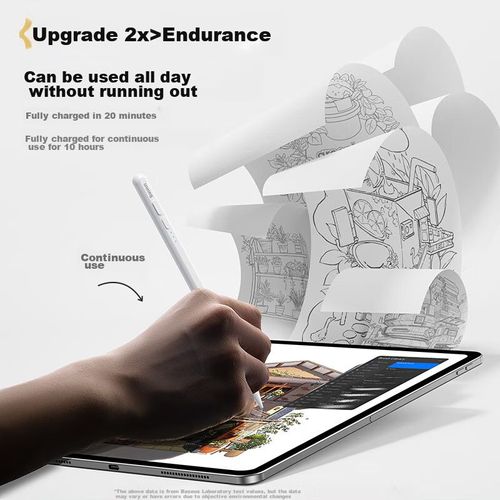 Lápiz Capacitivo Baseus para iPad Pro/Air/Mini7/iPad11 2025 Blanco