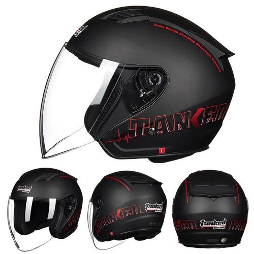 Casco para Moto Tipo Abierto Tanked Racing T536 Blanco Aurora Talla L