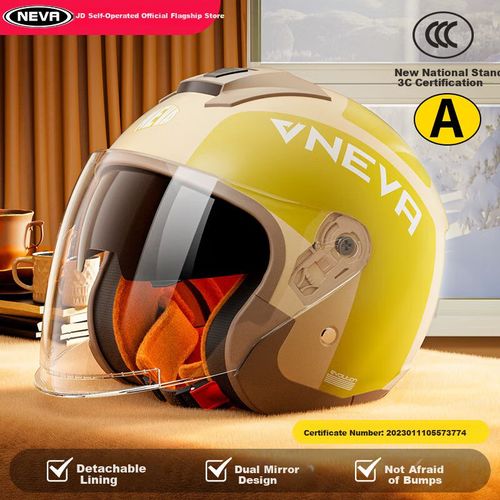 Casco para Moto Tipo Clase A Multiestación NEVA Doble Lente Visión HD Antiempañante Cortaviento