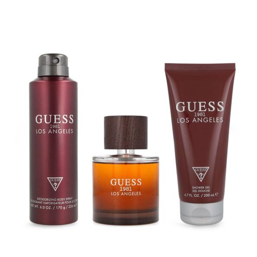 SET GUESS 1981 LOS ANGELES FOR MEN 3PZS 100ML EDT SPRAY/ DESODORANTE 226ML SPRAY/ SHOWER GEL 200ML