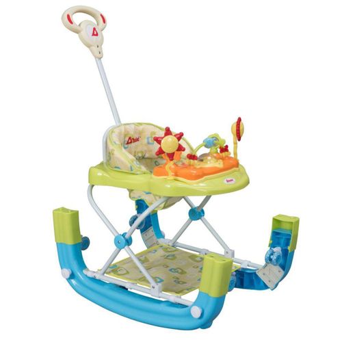 Andadera Mecedora D'bebé Sunshine 2 En 1 Bastón Verde