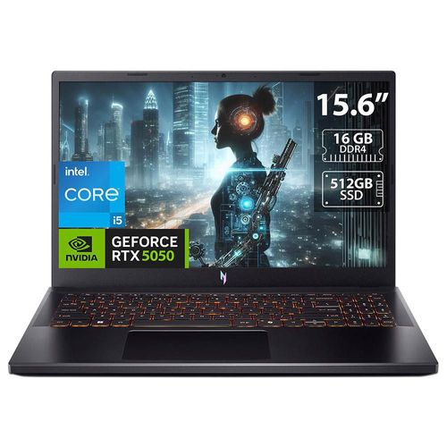 Laptop Gamer Acer Nitro V 15: Intel Core i5 13420H, 16GB DDR4, SSD 512GB, Pantalla 15.6", RTX 5050, W11H