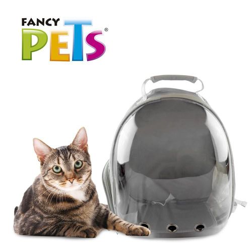 Mochila Transportadora Para Perros Gatos Chica Fancy Pets Gris