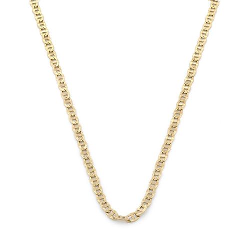 Cadena tejido grano 2.5 mm 60 cm oro amarillo sólido 10k