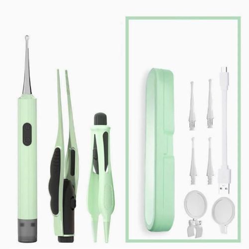 Kit de Limpieza de Oídos con Luz LED y Punta Suave