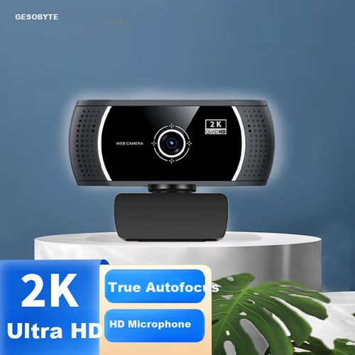 Cámara web GESOBYTE C506 2K Ultra HD Enfoque automático Lente gran angular