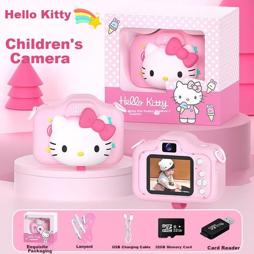 Cámara digital Chao Pai Xing Hello Kitty Infantil Compacta Portátil