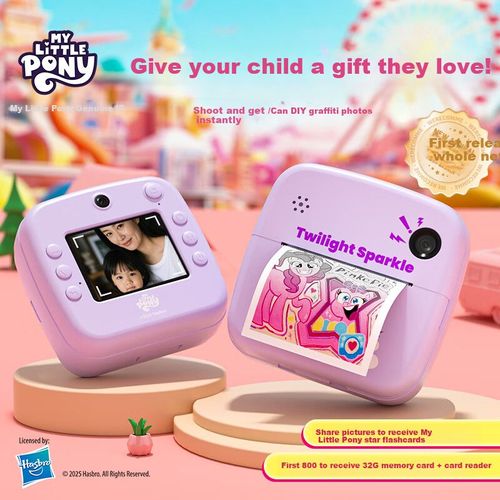 Cámara digital instantánea MY LITTLE PONY A06 Morada para niños