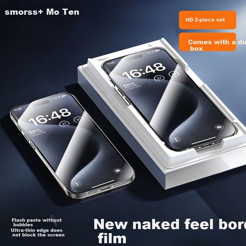 Protector de Pantalla Smorss iPhone 15 Pro Max Protector de Pantalla Cristal Templado Transparente