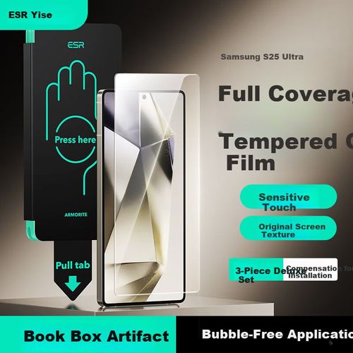 Protector de Pantalla Vidrio Templado ESR Outtab Pull Tab Samsung S25 Ultra Transparente