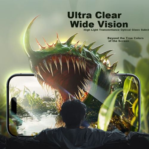 Protector de Pantalla Langke iPhone 16 Plus/15 Plus Vidrio Templado Antiespías Paquete 2 piezas