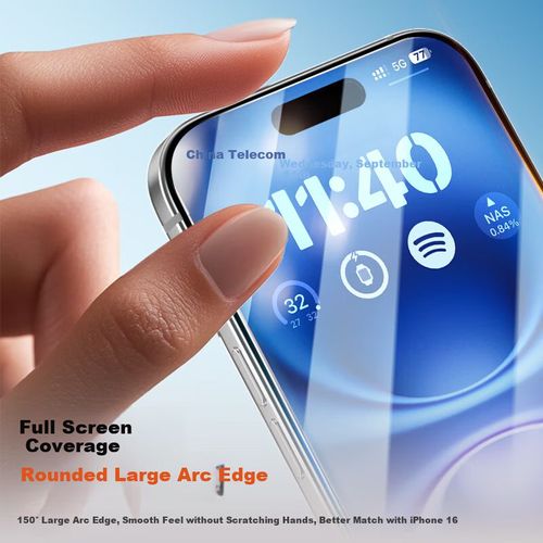Protector de Pantalla Cristal Templado Langke iPhone 16 Plus/15 Plus Transparente