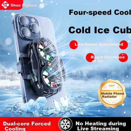 Soporte con Base de Enfriamiento Celular Samtogo Doble Núcleo Silicona Negra