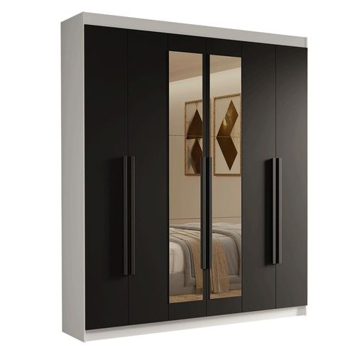 Ropero Closet Madesa Venus 6 Puertas 2 Espejos 180cm BN