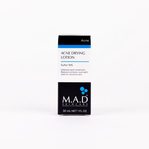 M.A.D. Acne Drying Lotion Sulfur 10% Tratamiento nocturno para espinillas 30 ml