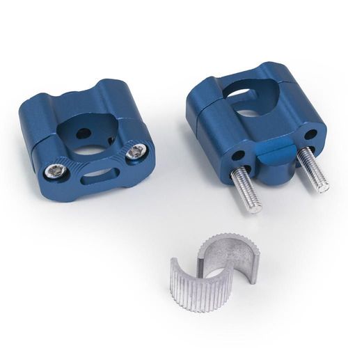 Bases adaptadores de manubrio para moto universal azul