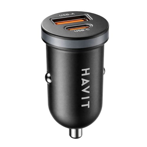 Cargador de coche HAVIT CC2043 de 30W USBC Y USB