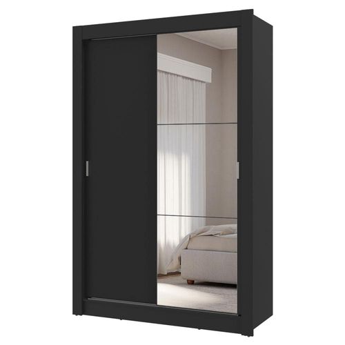 Ropero Closet Madesa Vivare Plus 2 Puertas 1 Espejo Negro 1