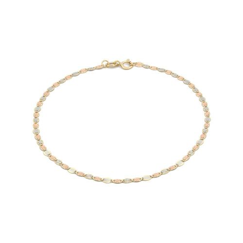 Hermoso pulso florentino 2 mm 19 cm oro sólido 10k